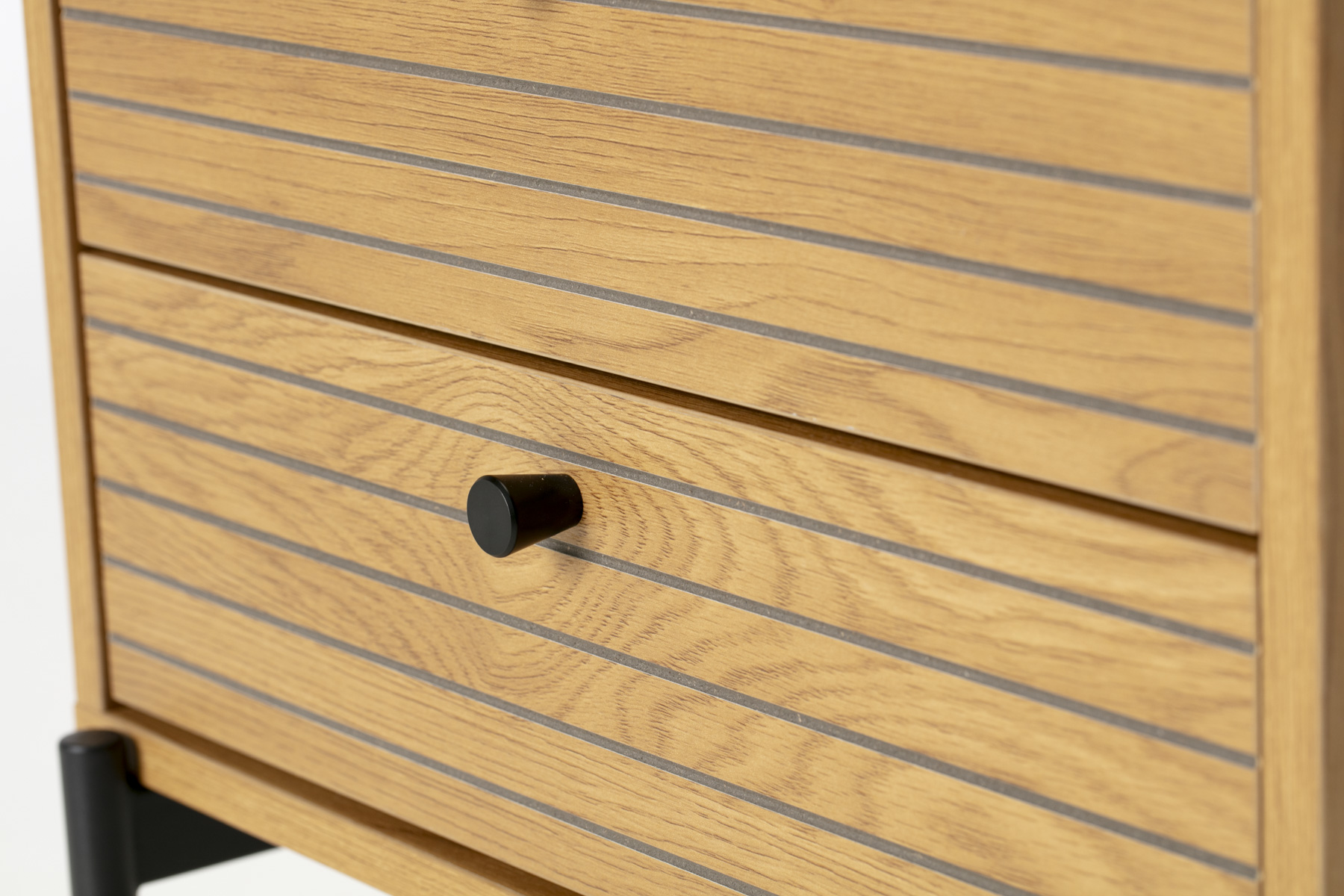 Bergen Bedside Table - Oak Effect 2 Drawer Bedside Table