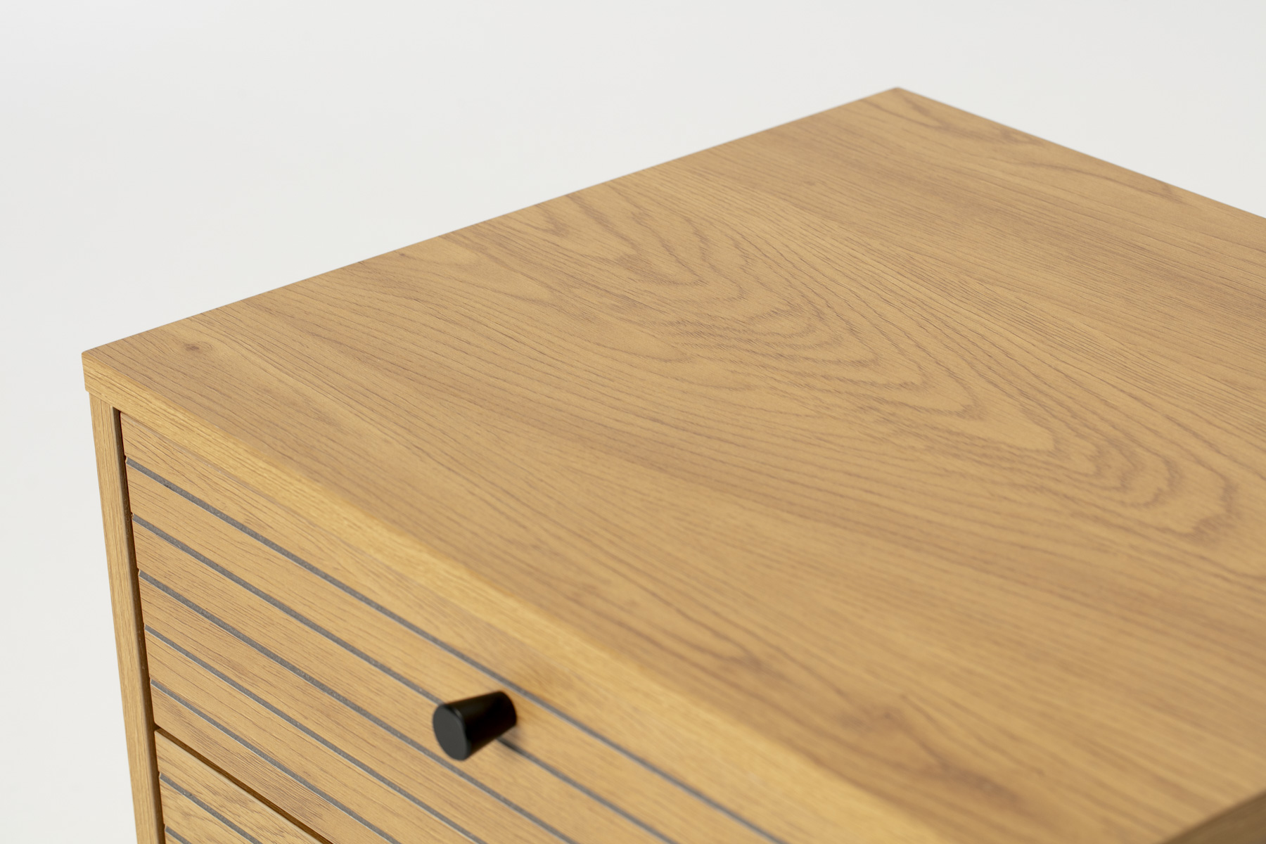 Bergen Bedside Table - Oak Effect 2 Drawer Bedside Table