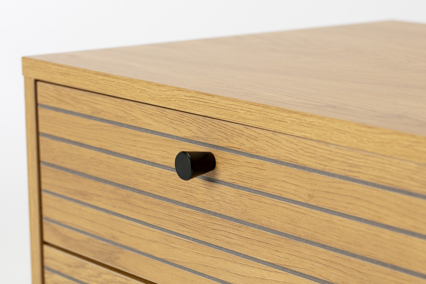 Bergen Bedside Table - Oak Effect 2 Drawer Bedside Table