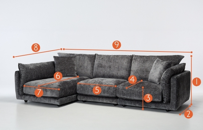 Brooklyn corner sofa left hand chaise measurements