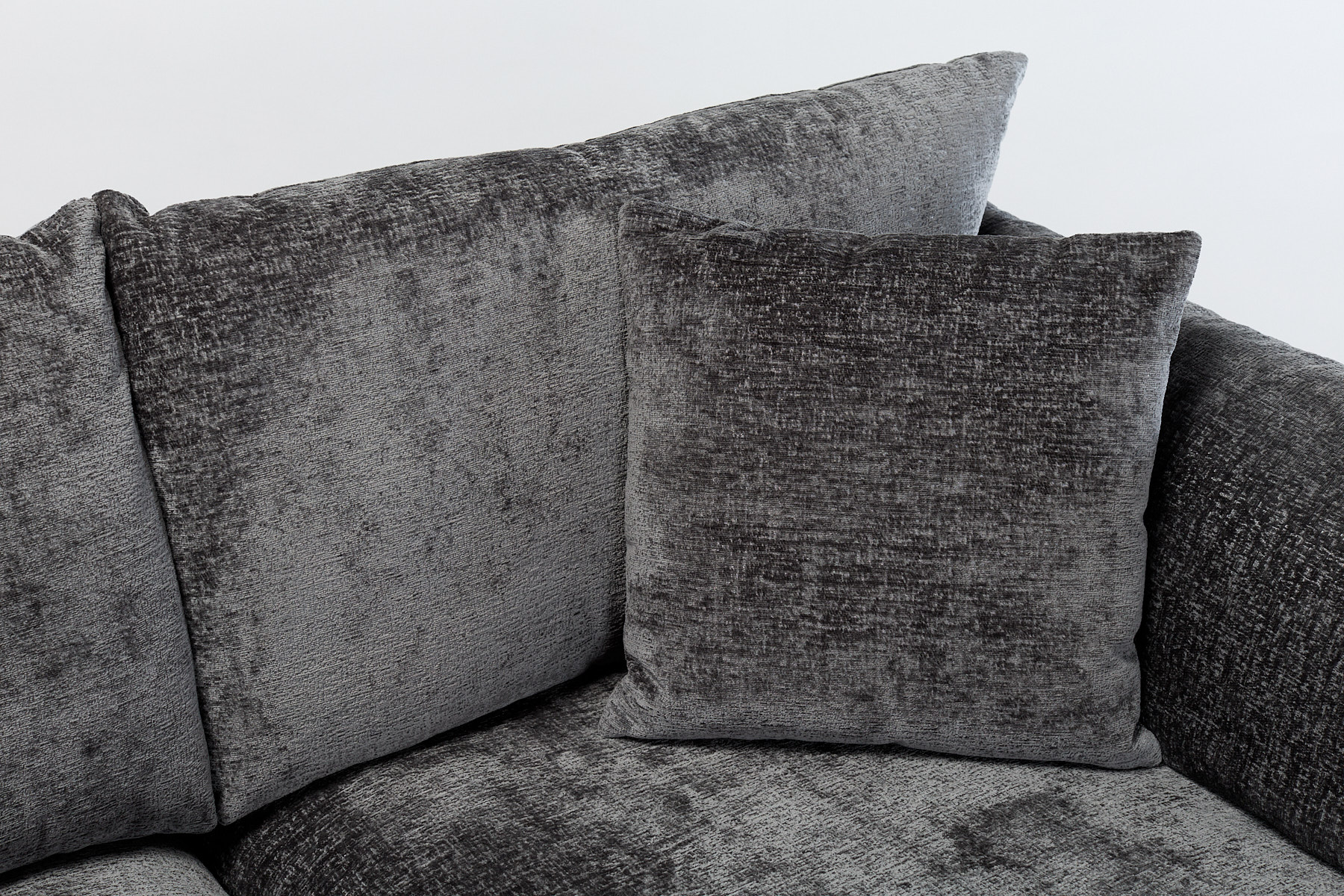 Brooklyn Modern L Shaped Corner Sofa with Right Hand Chaise - Anthracite Chenille