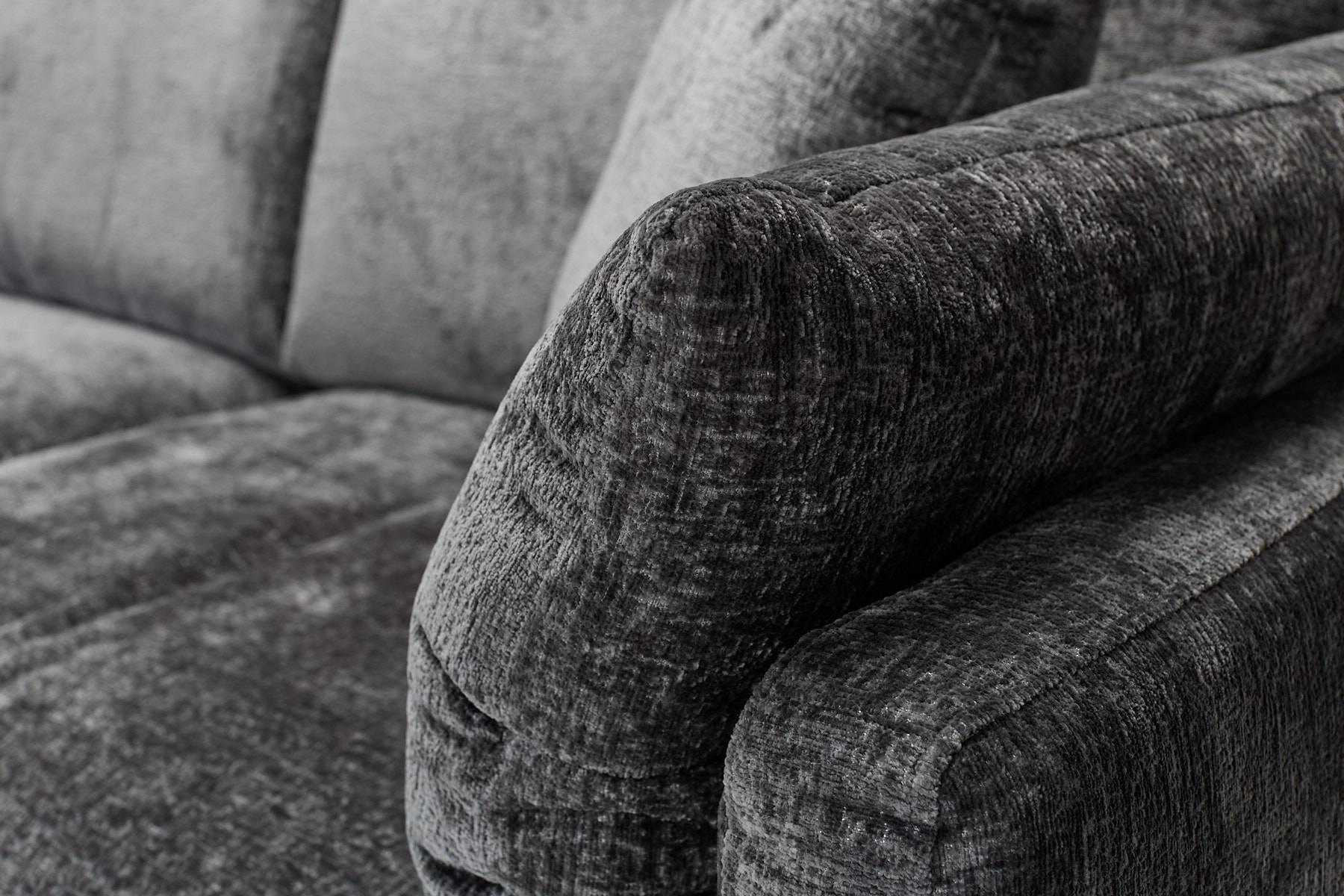 Brooklyn Modern L Shaped Corner Sofa with Left Hand Chaise - Anthracite Chenille