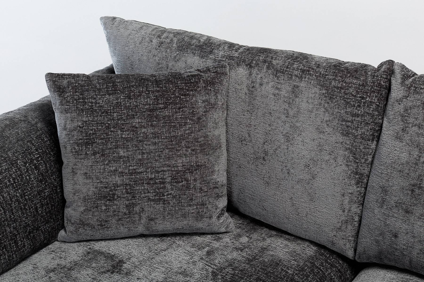 Brooklyn Modern L Shaped Corner Sofa with Left Hand Chaise - Anthracite Chenille