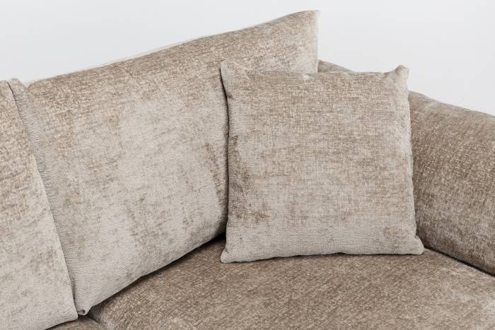 Brooklyn Modern L Shaped Corner Sofa with Right Hand Chaise - Stone Chenille