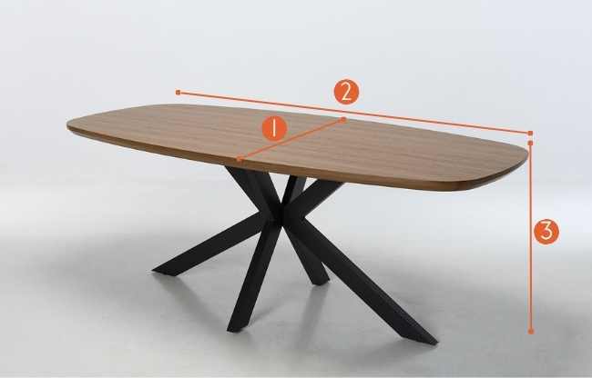 Florian Oval Dining Table measurements