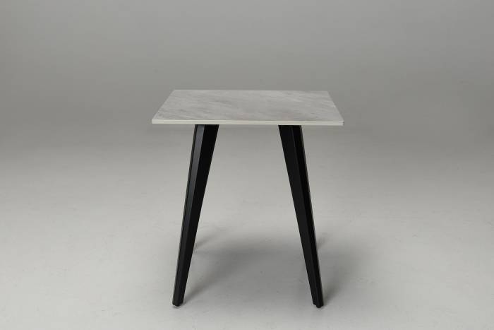 Immi - Stone Side Table, Pacific Grey with Black Legs
