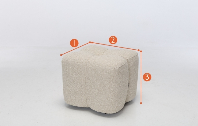 Luna pouffe stool measurements