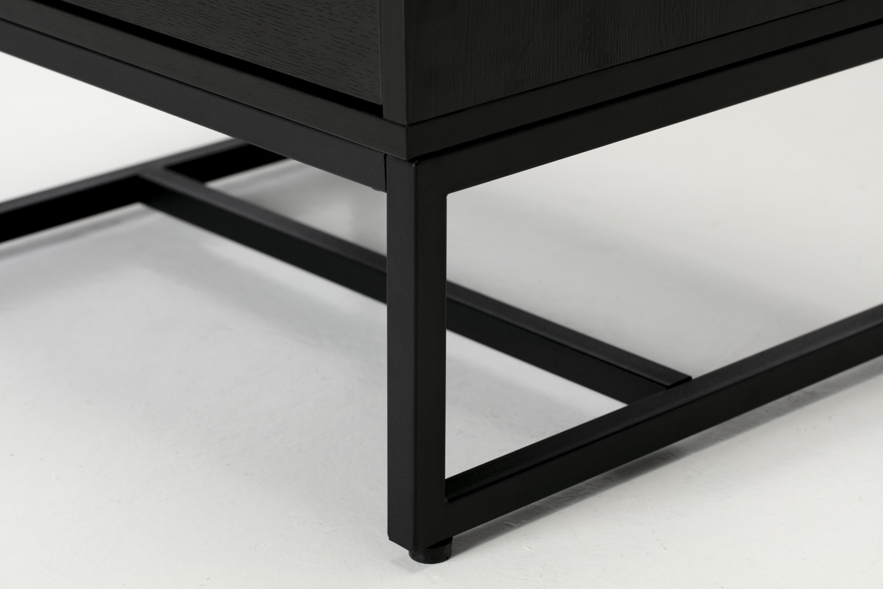 Oslo Bedside Table - Black 2 Drawer Bedside Table with Gold Handles