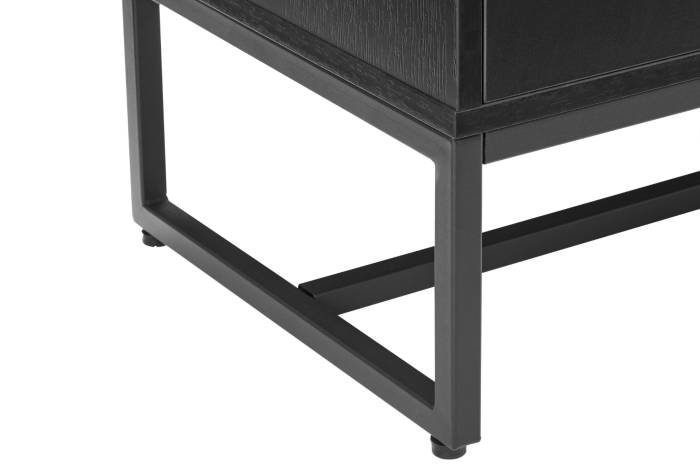 Oslo Black 2 Door 2 Drawer Highboard with Gold Handles