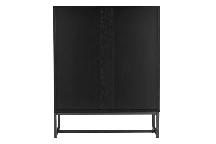 Oslo Black 4 Drawer Chest with Gold Handles