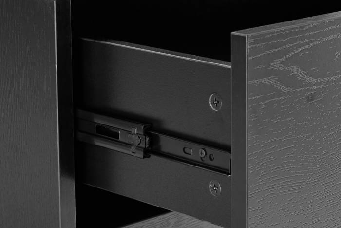 Oslo Black 4 Drawer Chest with Gold Handles
