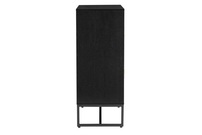 Oslo Black 4 Drawer Chest with Gold Handles