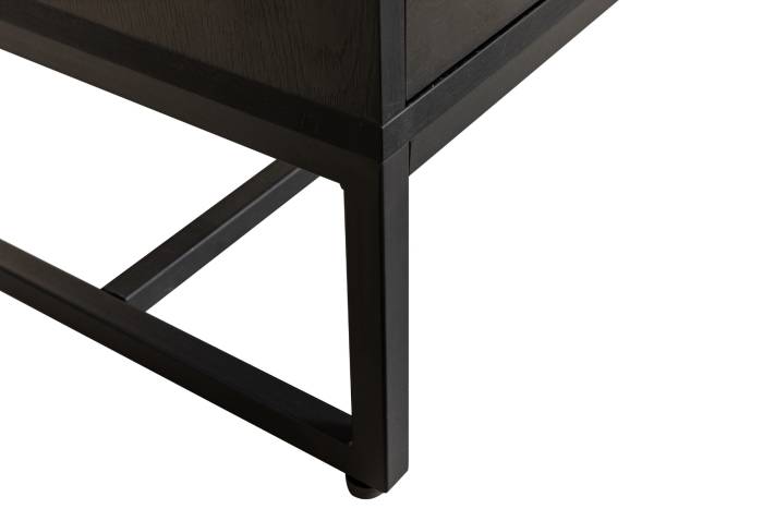 Oslo 1.6m TV Unit with 2 Doors & Open Storage - Black