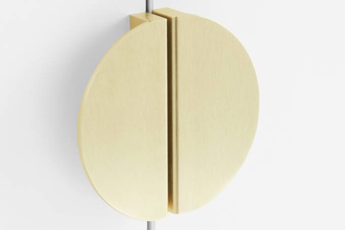 Oslo White 2 Door 2 Drawer Highboard with Gold Handles