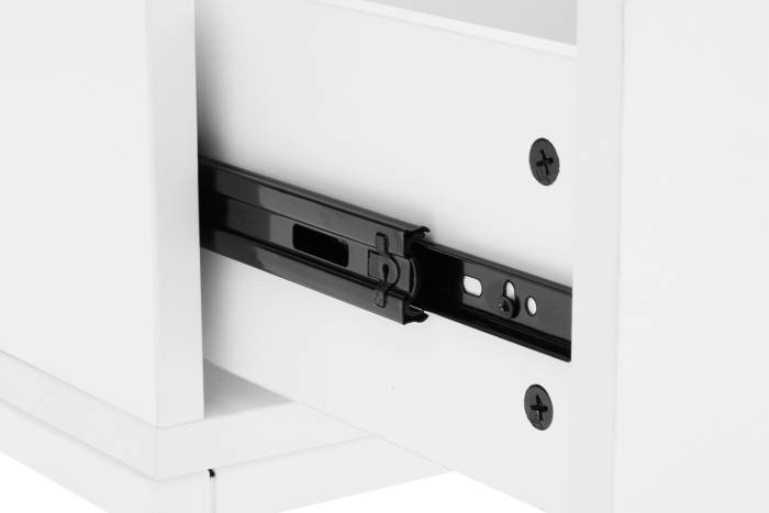 Oslo White 2 Door 2 Drawer Highboard with Gold Handles