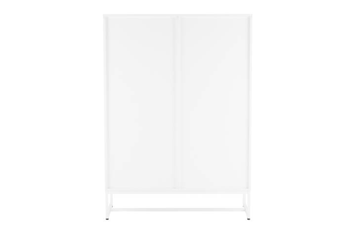 Oslo White 2 Door 2 Drawer Highboard with Gold Handles