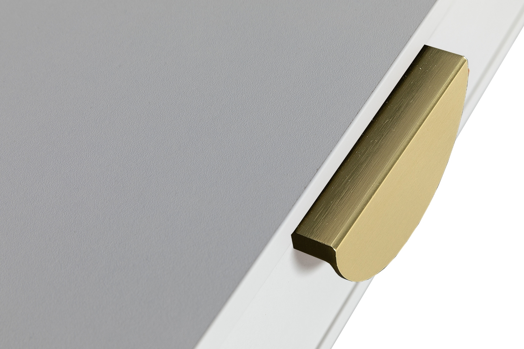 Oslo - White 2 Drawer Dressing Table with Gold Handles