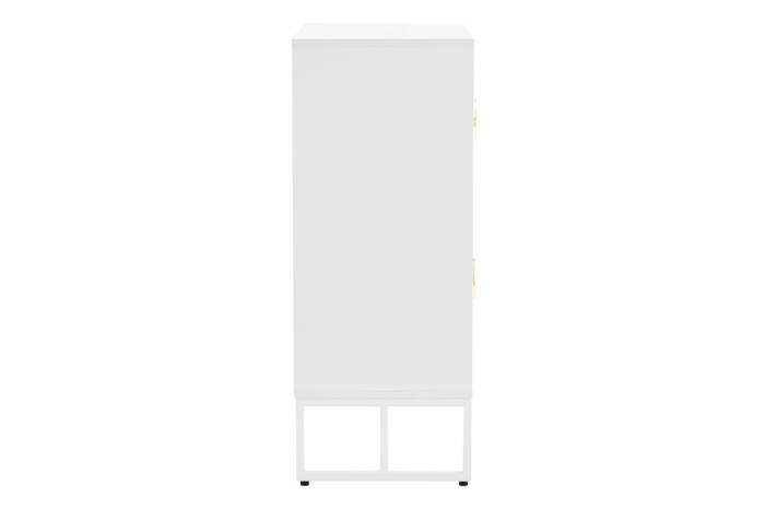 Oslo White 4 Drawer Chest with Gold Handles