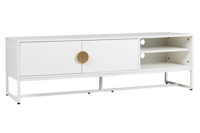 Oslo 1.6m TV Unit with 2 Doors & Open Storage - White