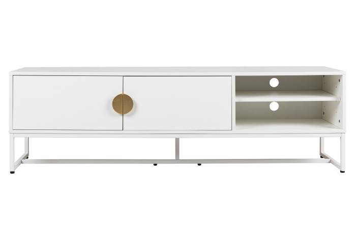 Oslo 1.6m TV Unit with 2 Doors & Open Storage - White