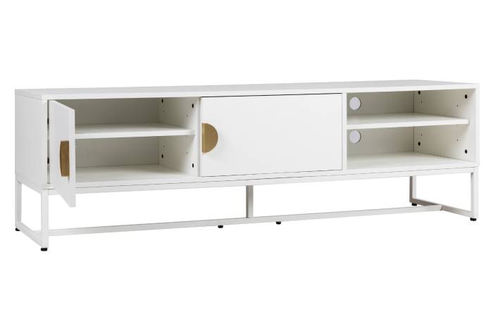 Oslo 1.6m TV Unit with 2 Doors & Open Storage - White