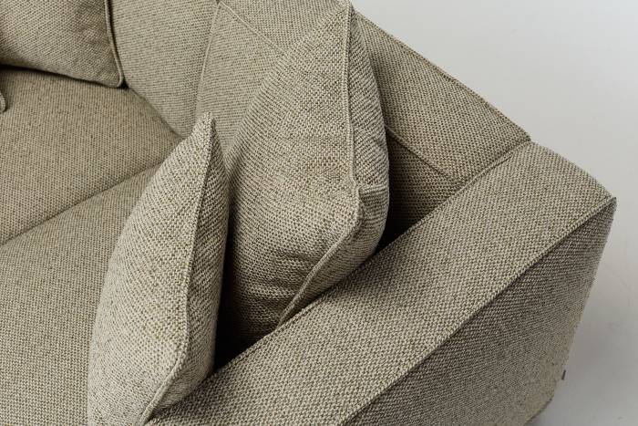 Porto Modern 2.5 Seater Sofa - Moss Green Luxury Woven Fabric