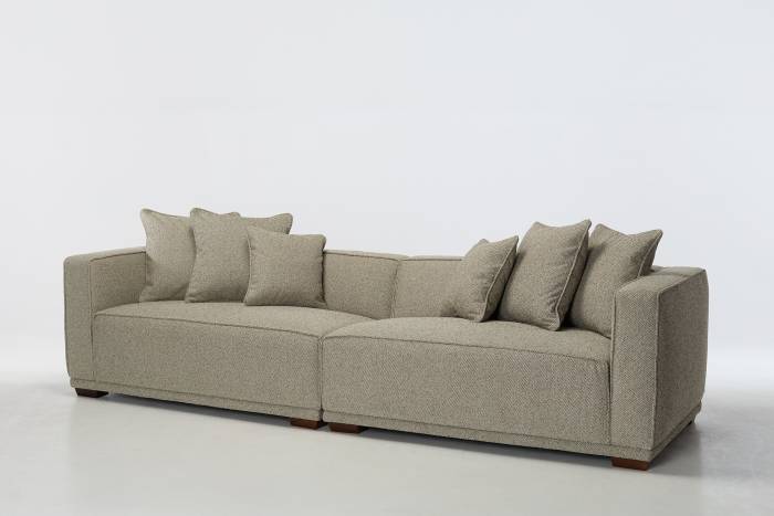 Porto Large Modern 4.5 Seater Sofa - Moss Green Luxury Woven Fabric