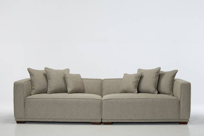 Porto Large Modern 4.5 Seater Sofa - Moss Green Luxury Woven Fabric