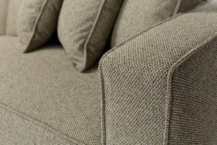Porto Large Modern 4.5 Seater Sofa - Moss Green Luxury Woven Fabric