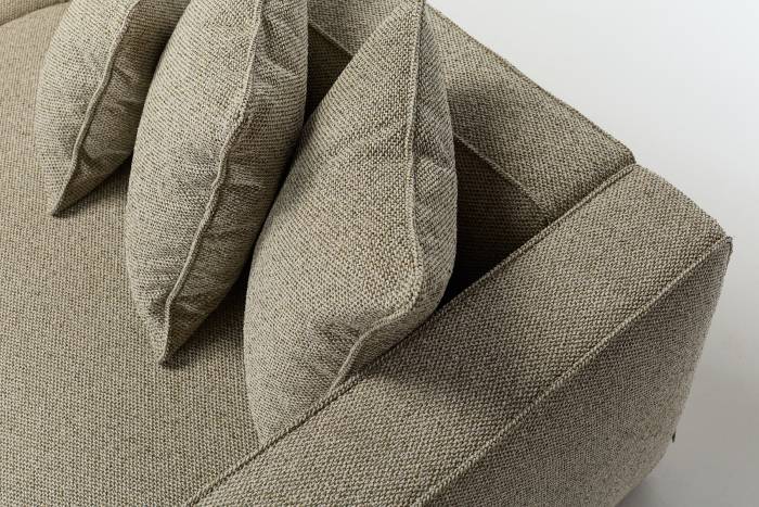 Porto Large Modern 4.5 Seater Sofa - Moss Green Luxury Woven Fabric