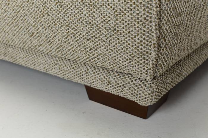 Porto Modern Ottoman - Moss Green Luxury Woven Fabric