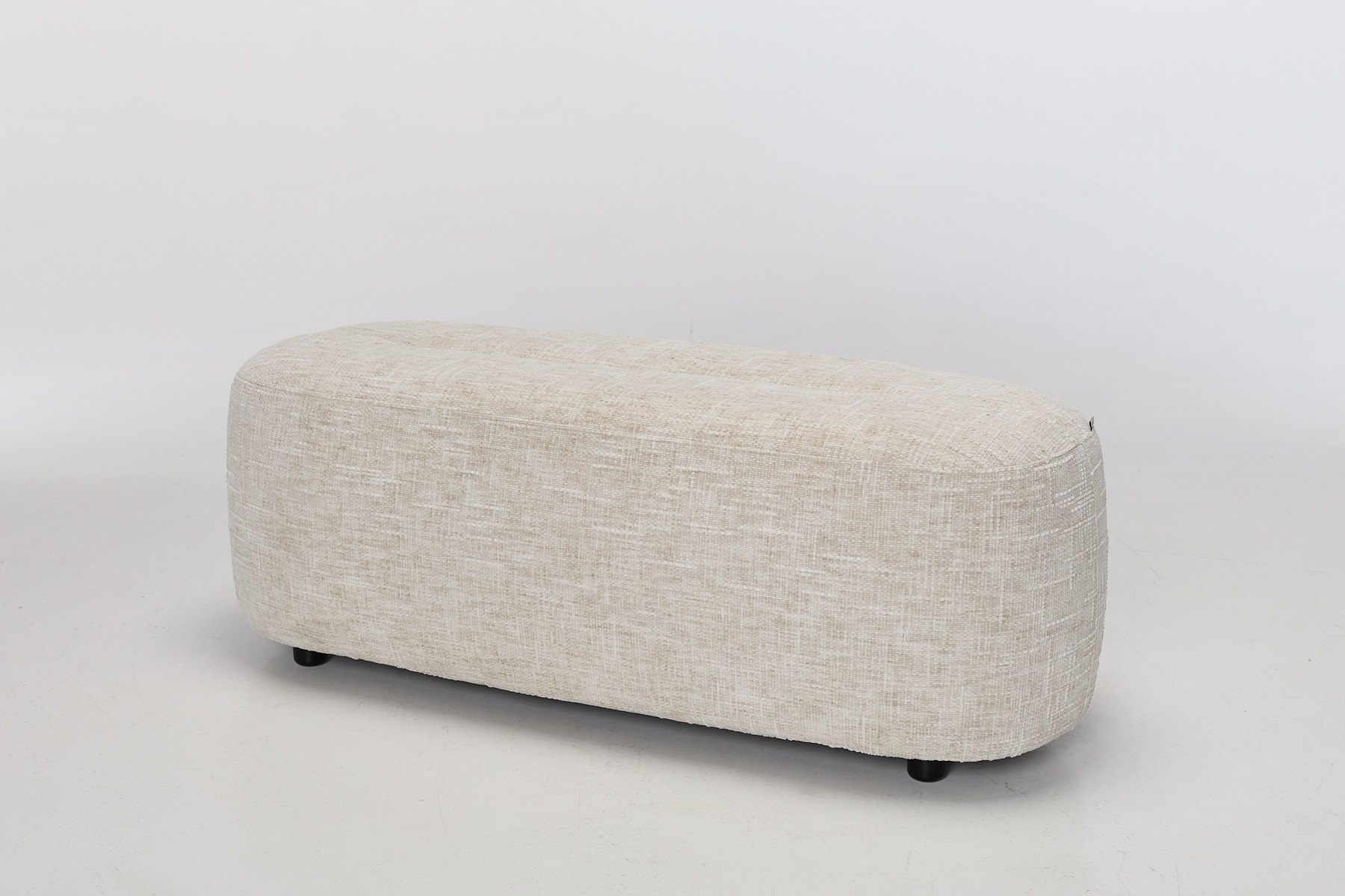 Isla Upholstered Bench - Luxury Cream Textured Chenille