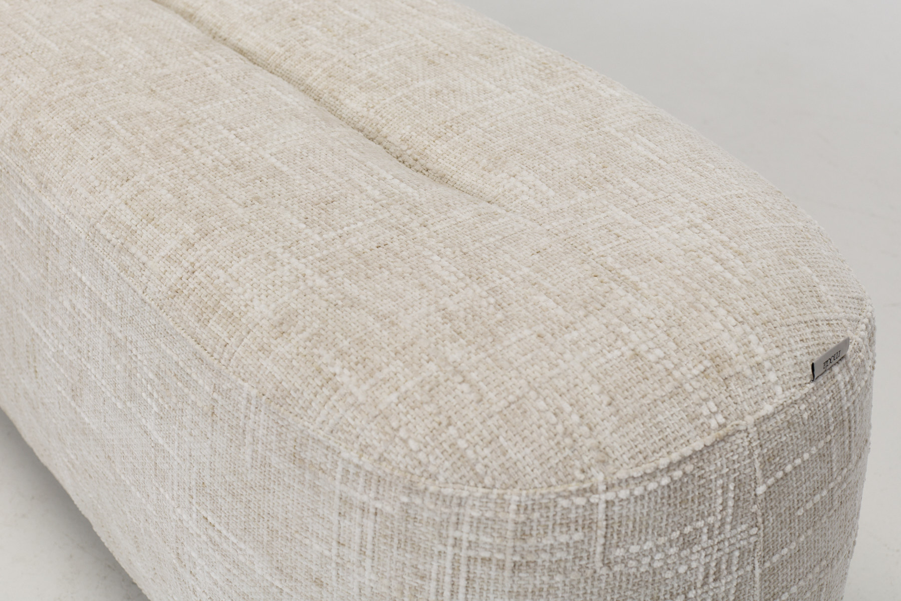 Isla Upholstered Bench - Luxury Cream Textured Chenille