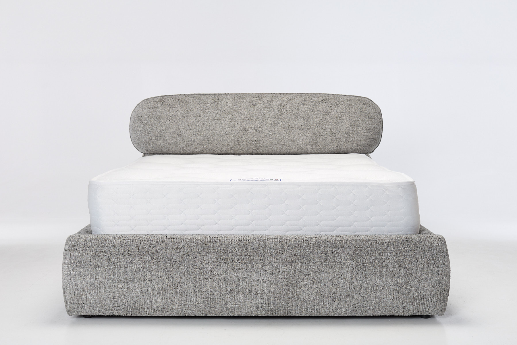 Lyra Ottoman Bed - Luxury Grey Textured Chenille
