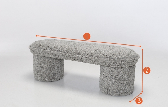 Lyra Upholstered Bench measurements