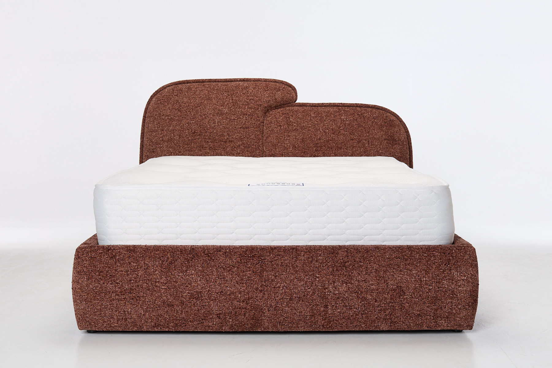 Mila Ottoman Bed - Luxury Copper Blush Basket Weave Chenille