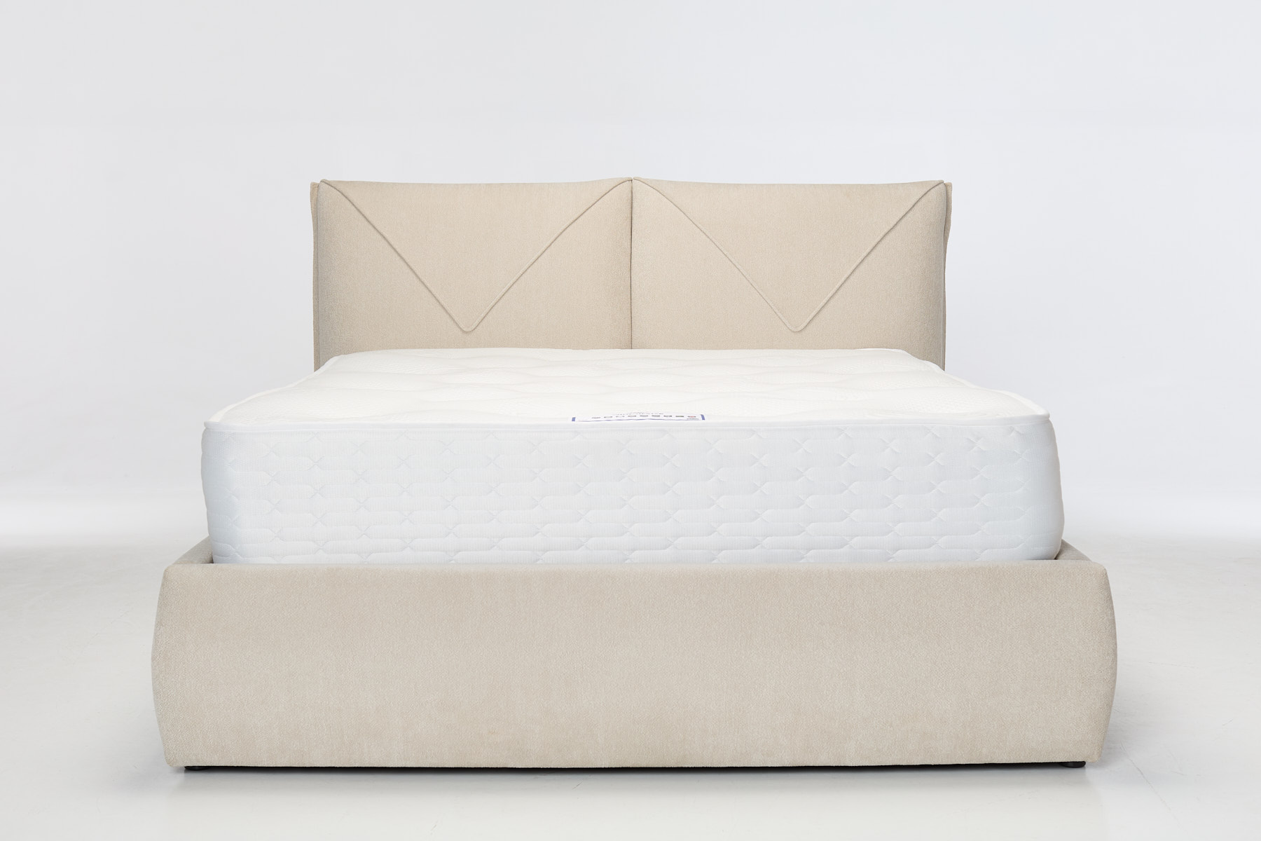 Nala Ottoman Bed - Luxury Fawn Soft Chenille Fabric