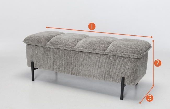 Thea Storage Ottoman measurements
