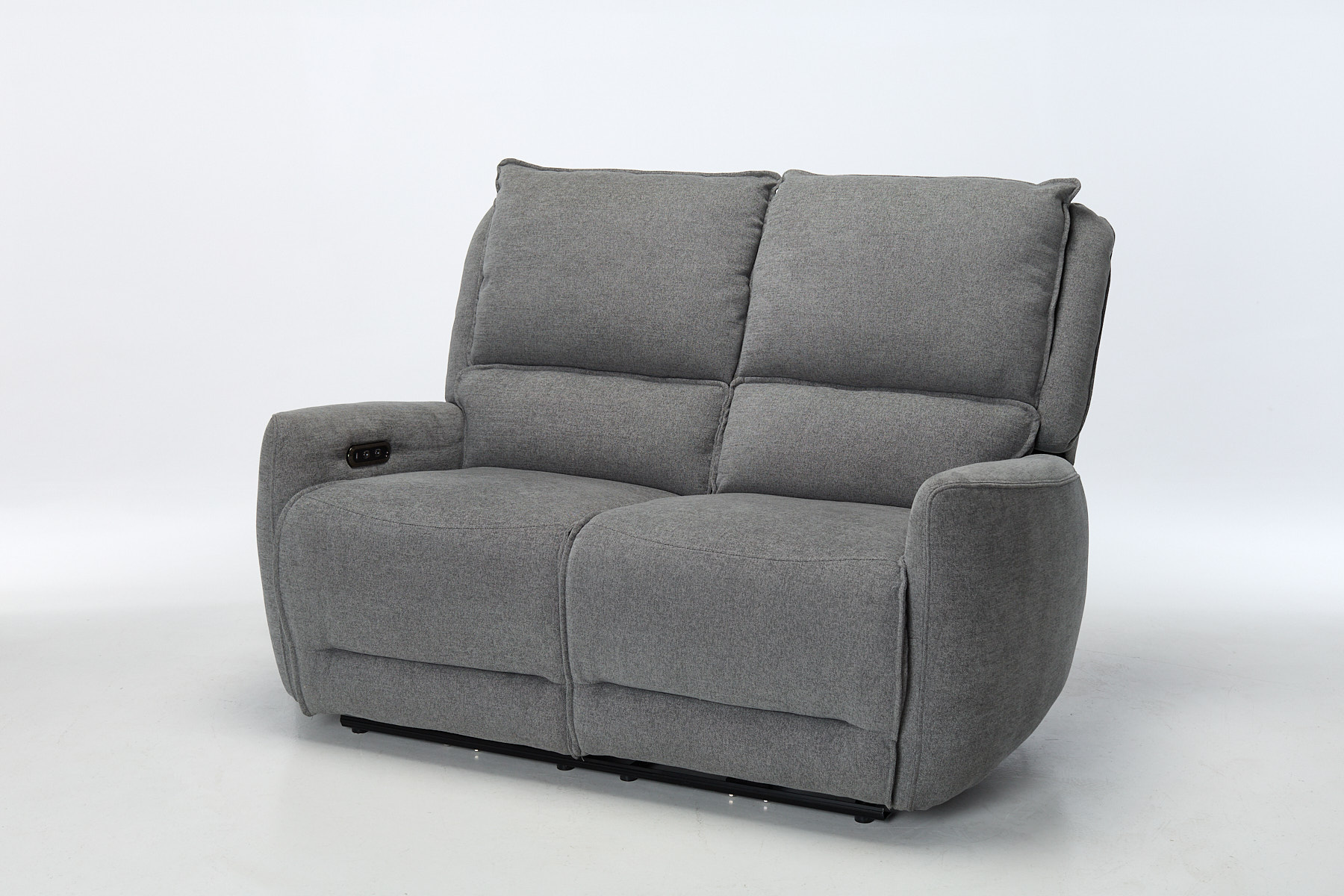 Preston 2 Seater Recliner Sofa - Grey Fabric