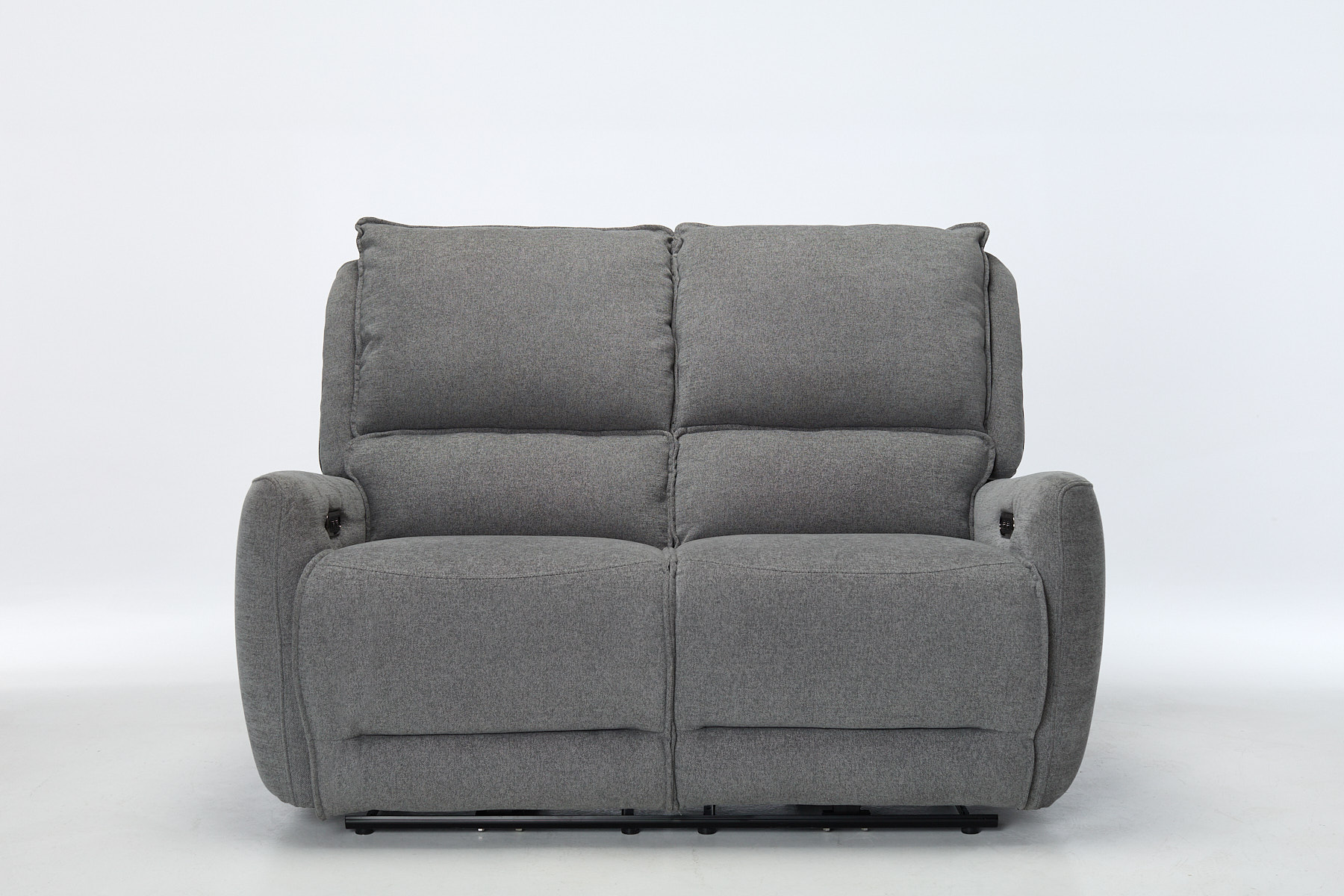 Preston 2 Seater Recliner Sofa - Grey Fabric
