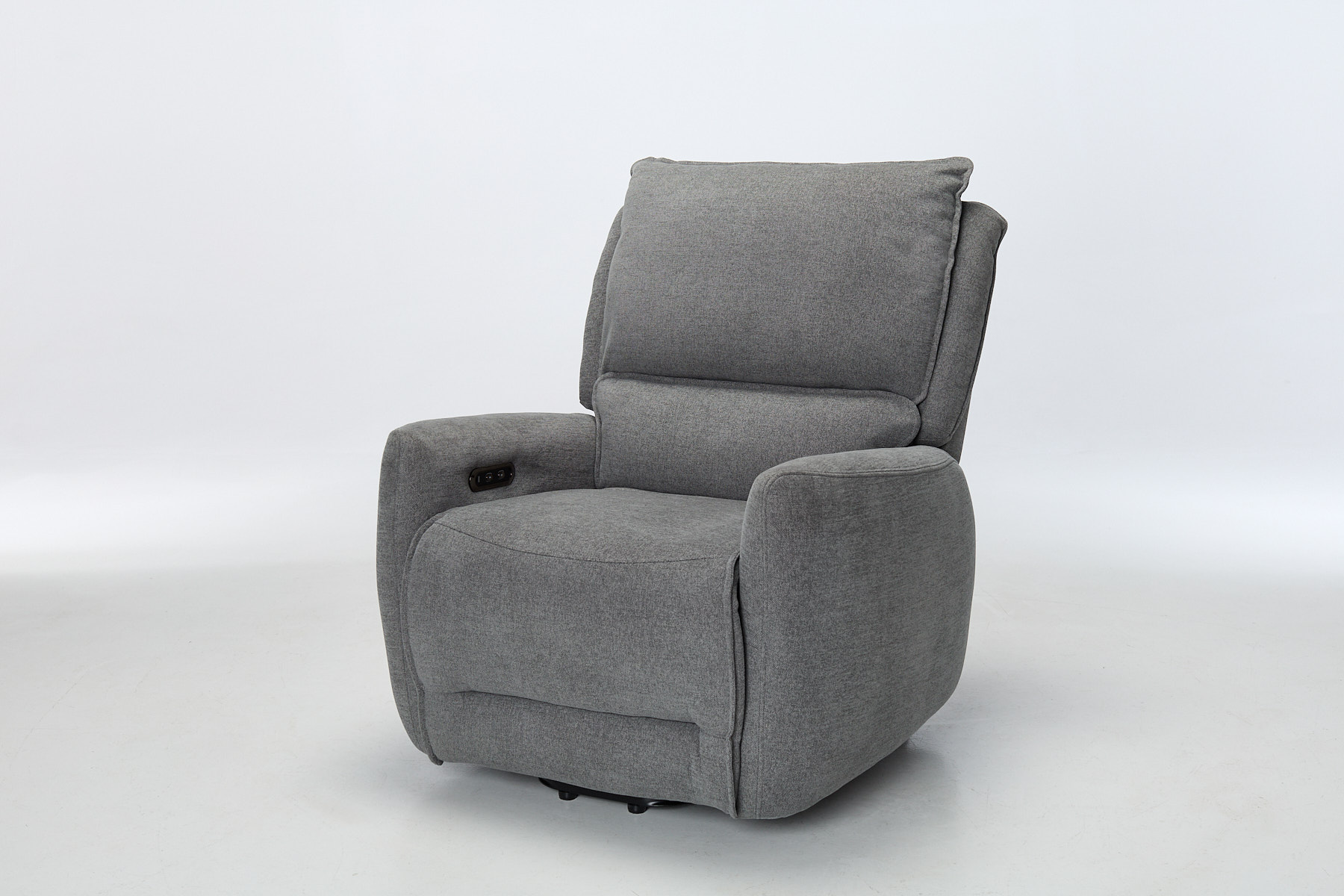 Preston Electric Recliner Armchair - Grey Fabric