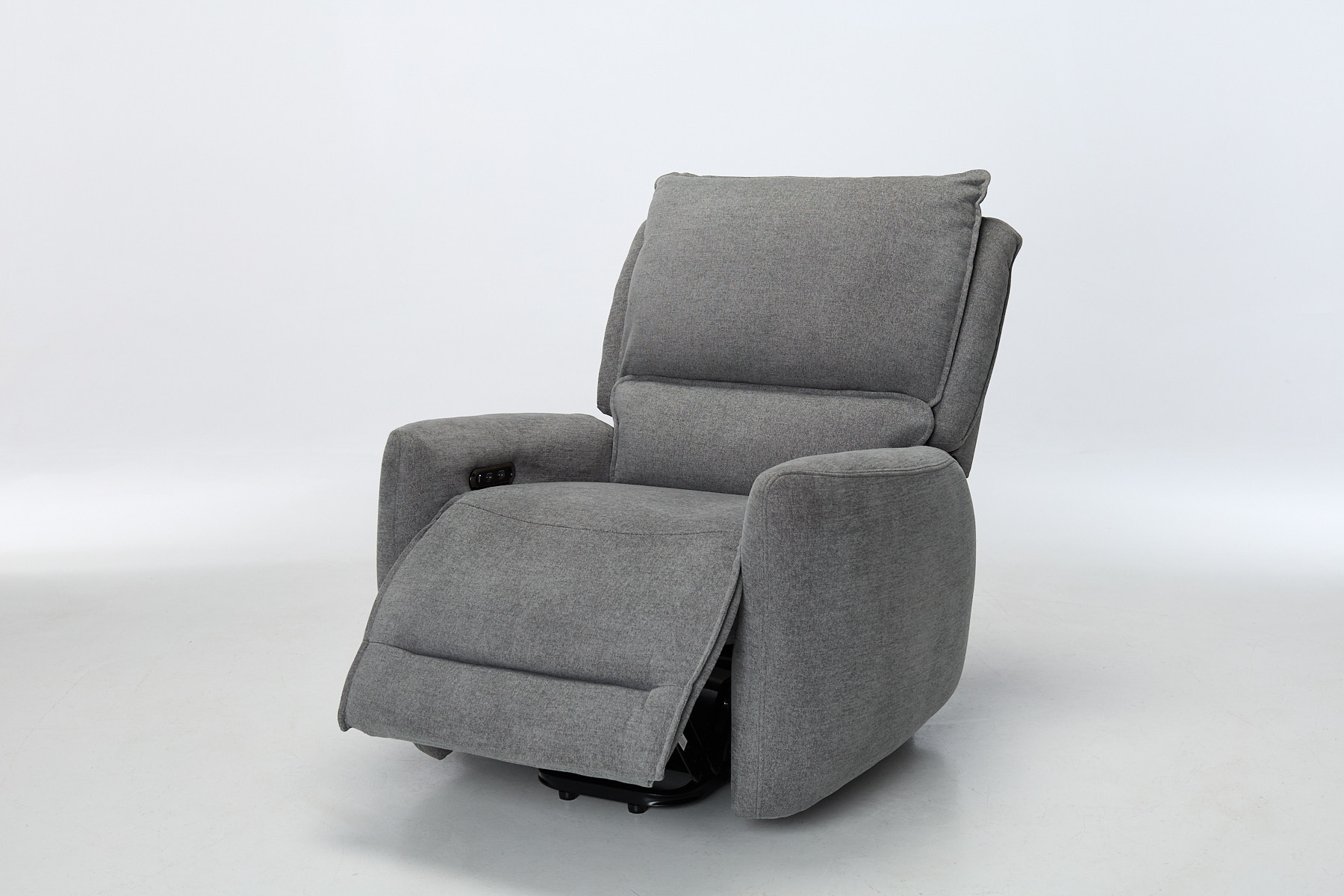 Preston Electric Recliner Armchair - Grey Fabric