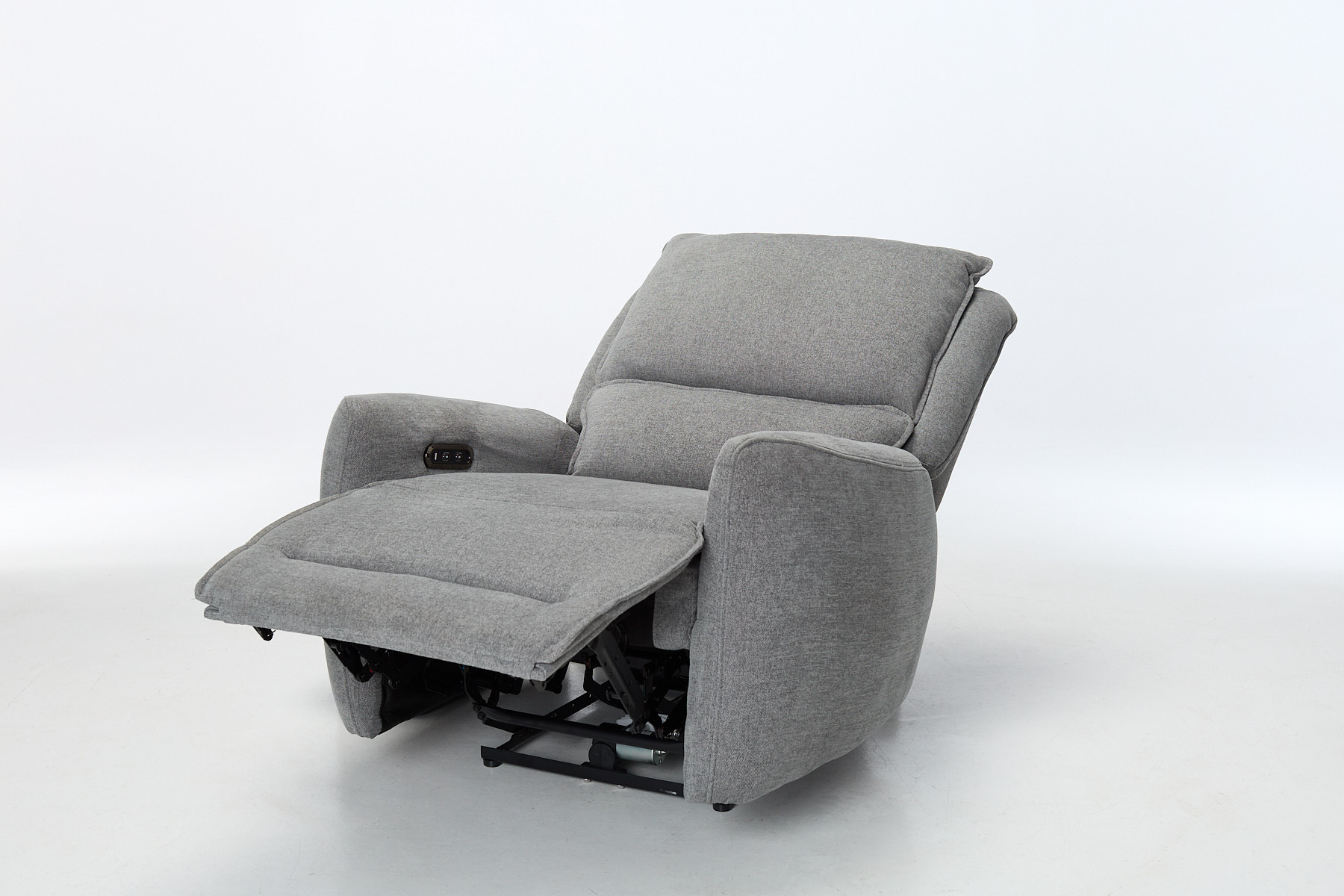 Preston Electric Rise & Recline Armchair - Grey Fabric