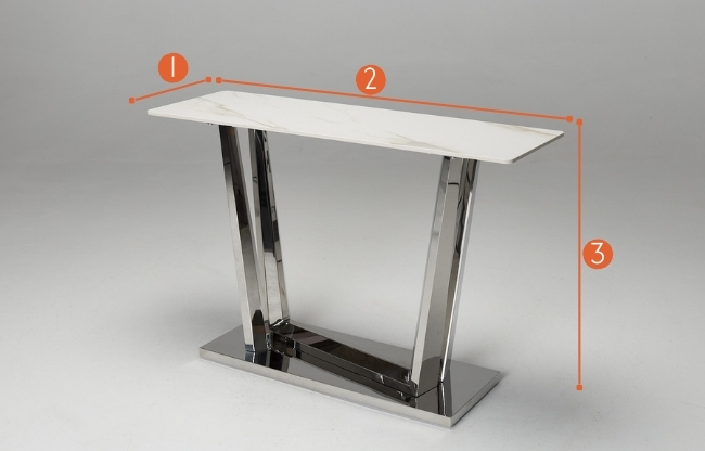 Rufino stone console table measurements
