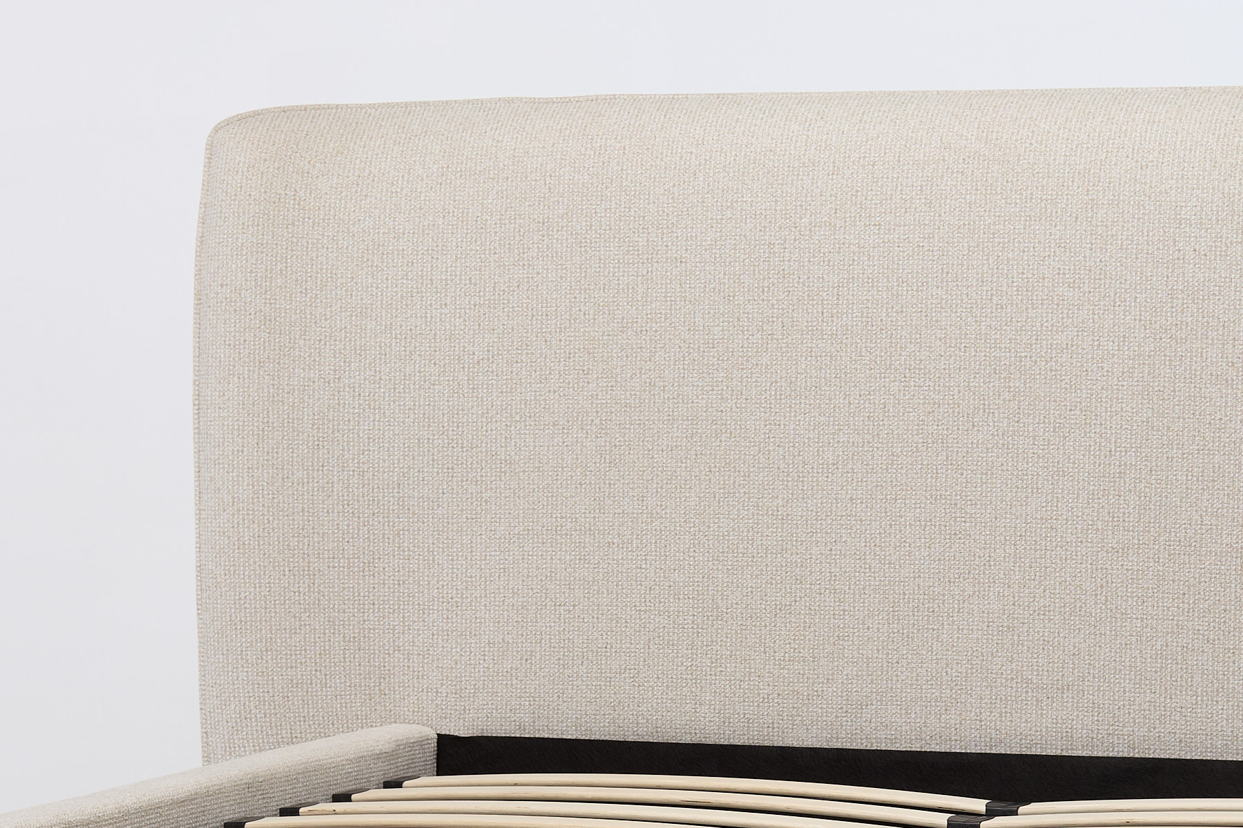 Savannah Ottoman Bed - Luxury Oatmeal Soft Textured Weave Fabric