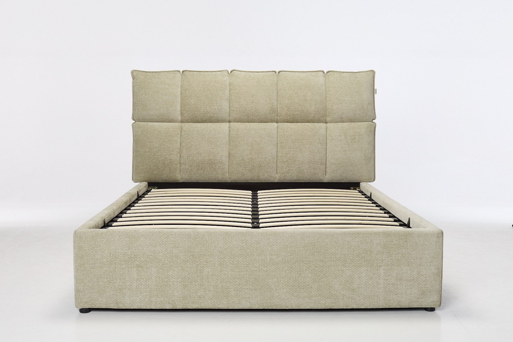 Thea Ottoman Bed - Luxury Sage Soft Textured Woven Fabric