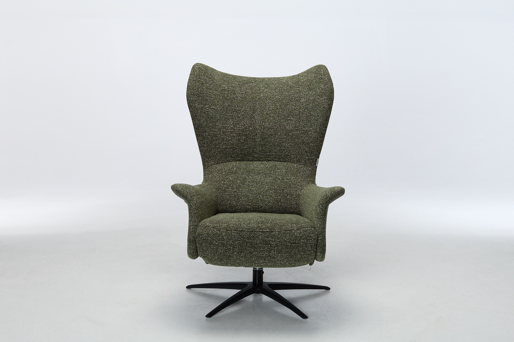 Utah Zero Gravity Swivel Electric Recliner Armchair - Kelly Green Chenille Fabric