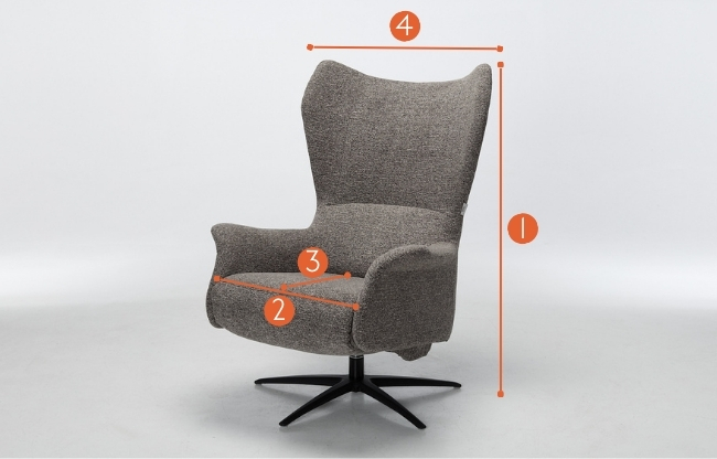 Utah zero gravity swivel electric recliner armchair measurements