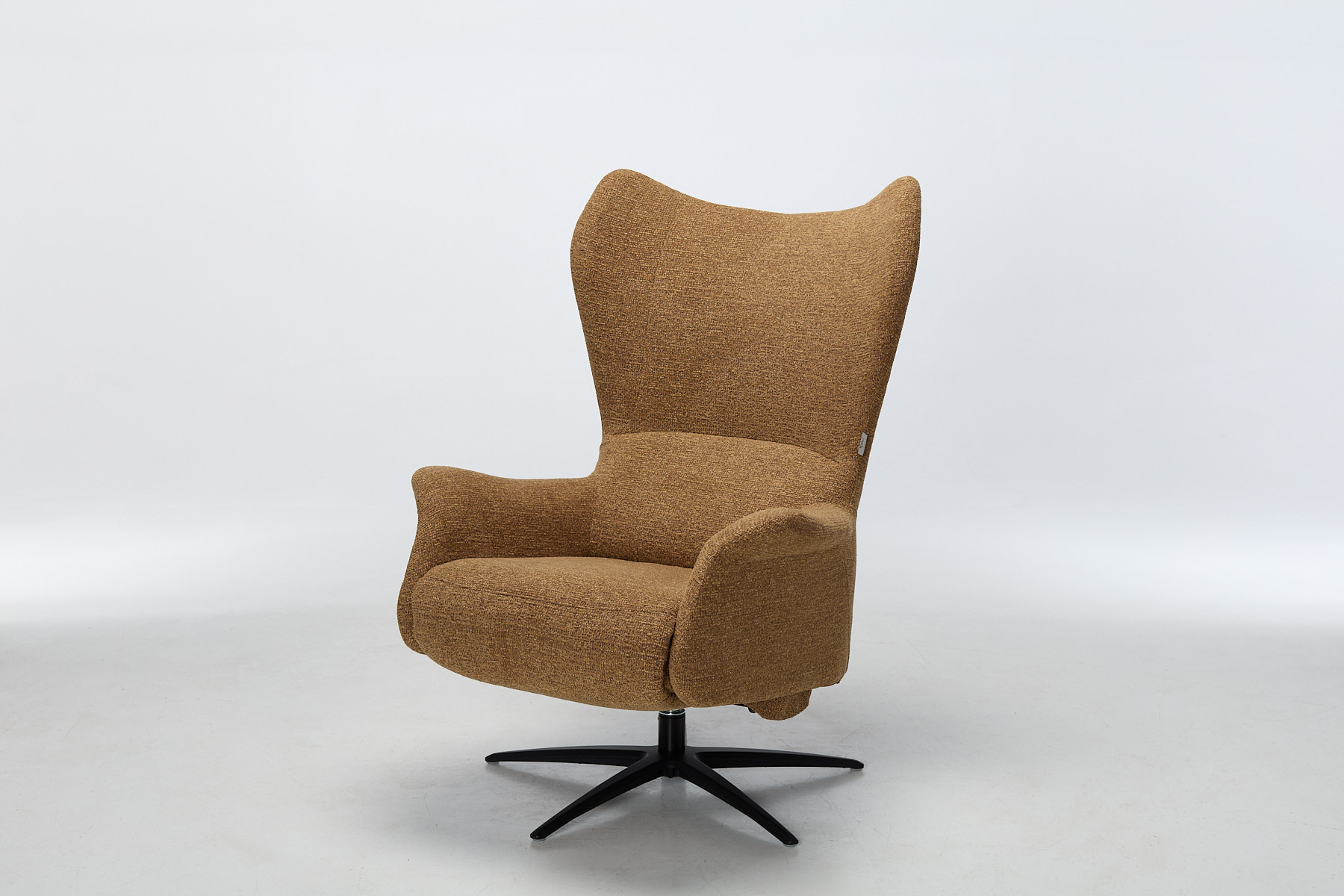 Utah Zero Gravity Swivel Electric Recliner Armchair - Pumpkin Chenille Fabric