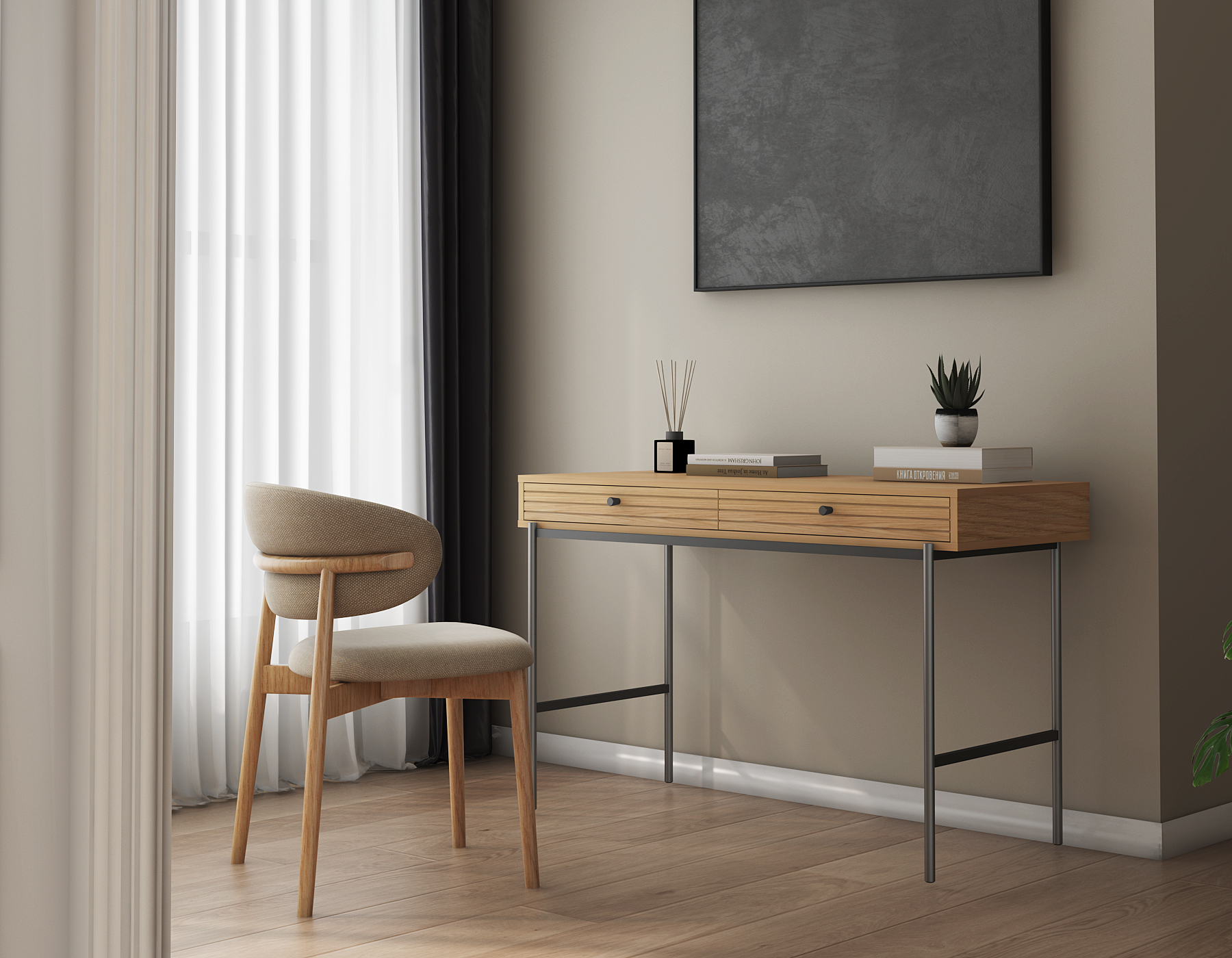 Bergen oak effect dressing table at Furniture Outlet